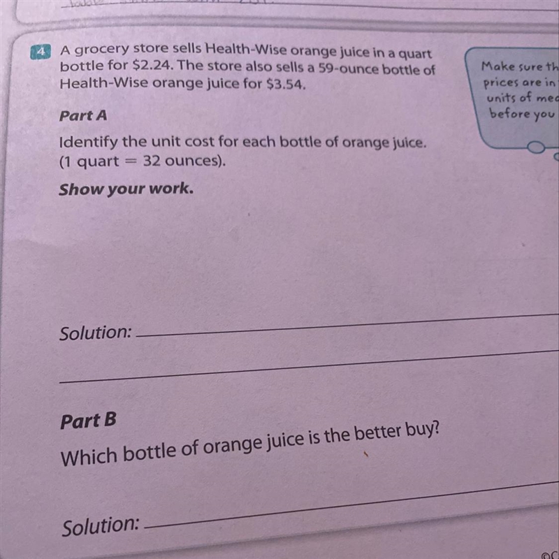 A grocery store sells healthy wise orange juice in a quart bottle for $2.24 the store-example-1