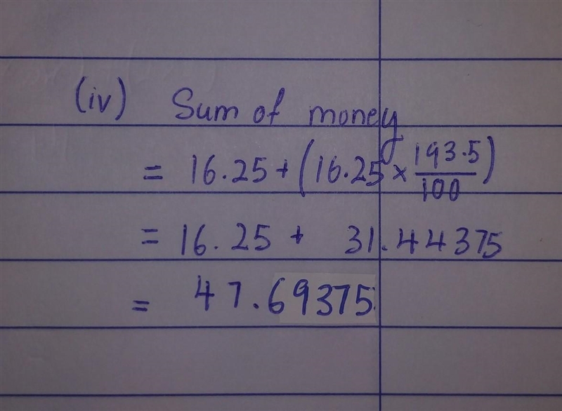 8. (i) 45% of a number is 216. Find the number. (ii) If 12 1% of a weight is 16 kg-example-4