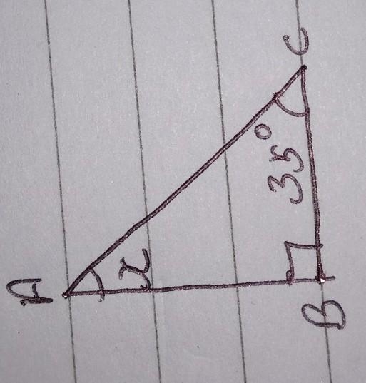 One acute angle of a right triangle measures 35°. What is the measure of the other-example-1