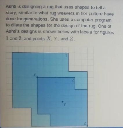 Determine whether each statement about the design from the rug is true. Ashti is designing-example-1