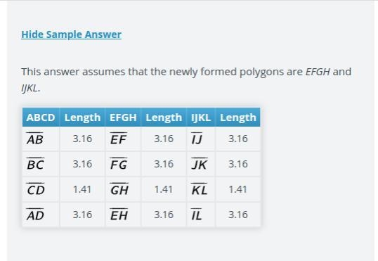 Now measure the lengths of the sides of polygon ABCD and the lengths of the sides-example-1