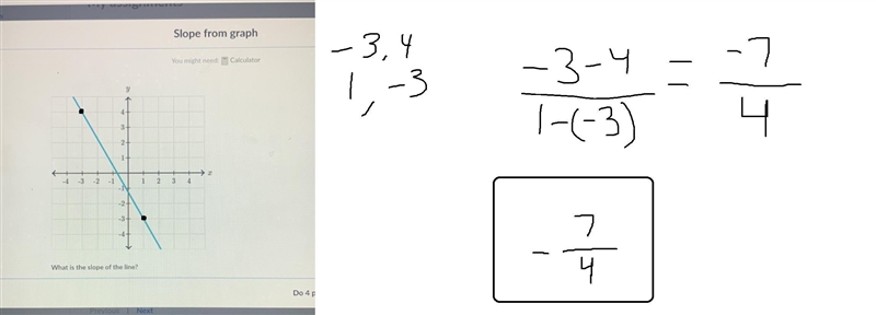 Please help find slope of the line!-example-1