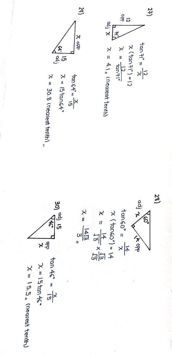 Label the sides opposite, adjacent, or hypotenuse, then find the missing side. Round-example-2