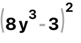 Factor completely 64y^6-48y^3+9=-example-1