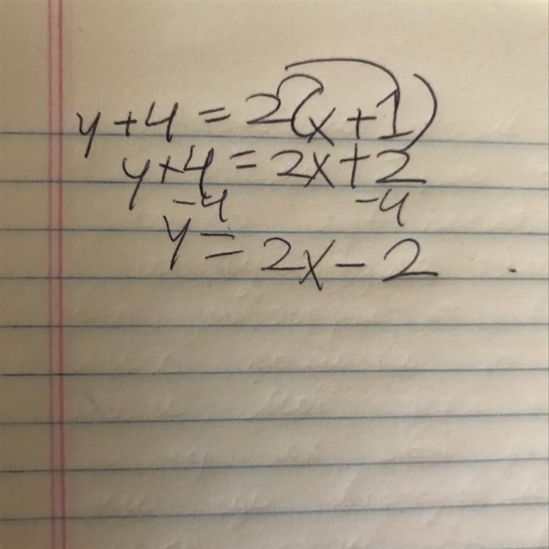 Which of the following is an equation of the line with slope 2 that passes through-example-1