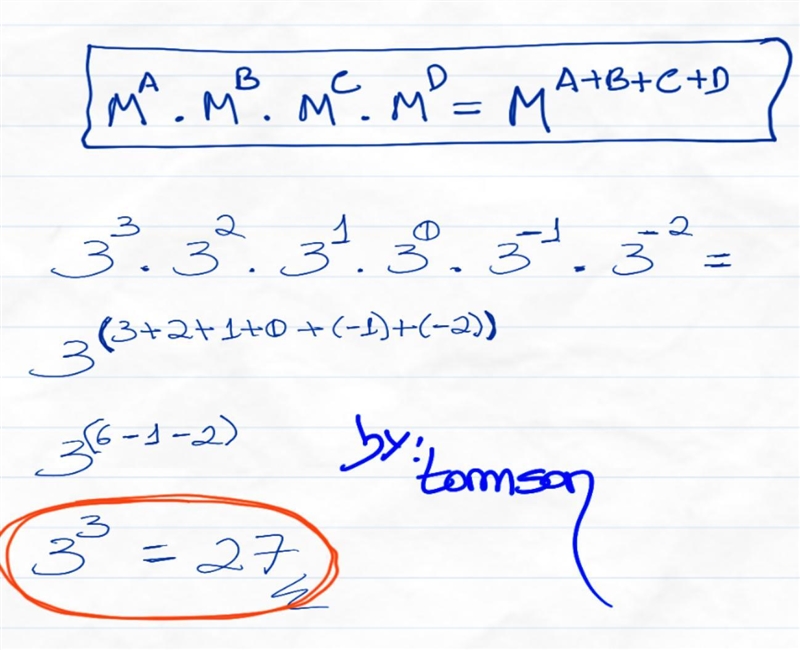 3^3 * 3^2 * 3^1 * 3^0 * 3^−1 * 3^−2 =-example-1