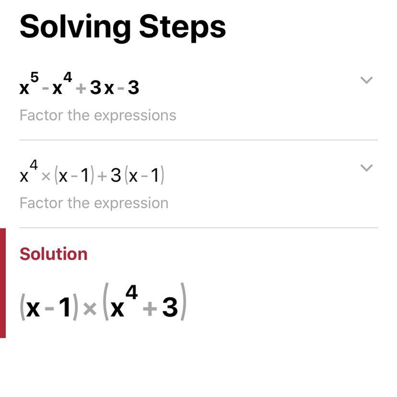 How do I factor x ^5−x^ 4+3x−3-example-1