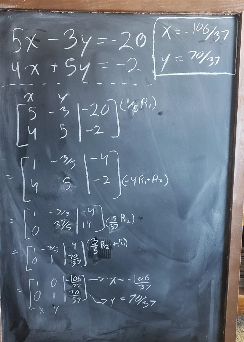 X 5x – 3y = -20 4x + 5y = -2-example-1