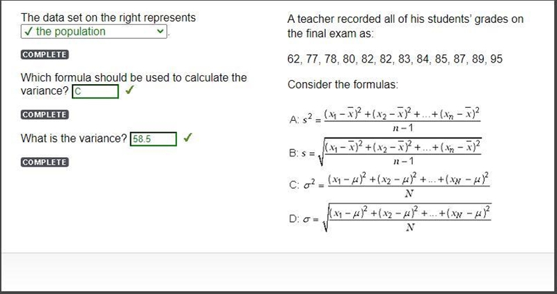 The data set on the right represents . Which formula should be used to calculate the-example-1