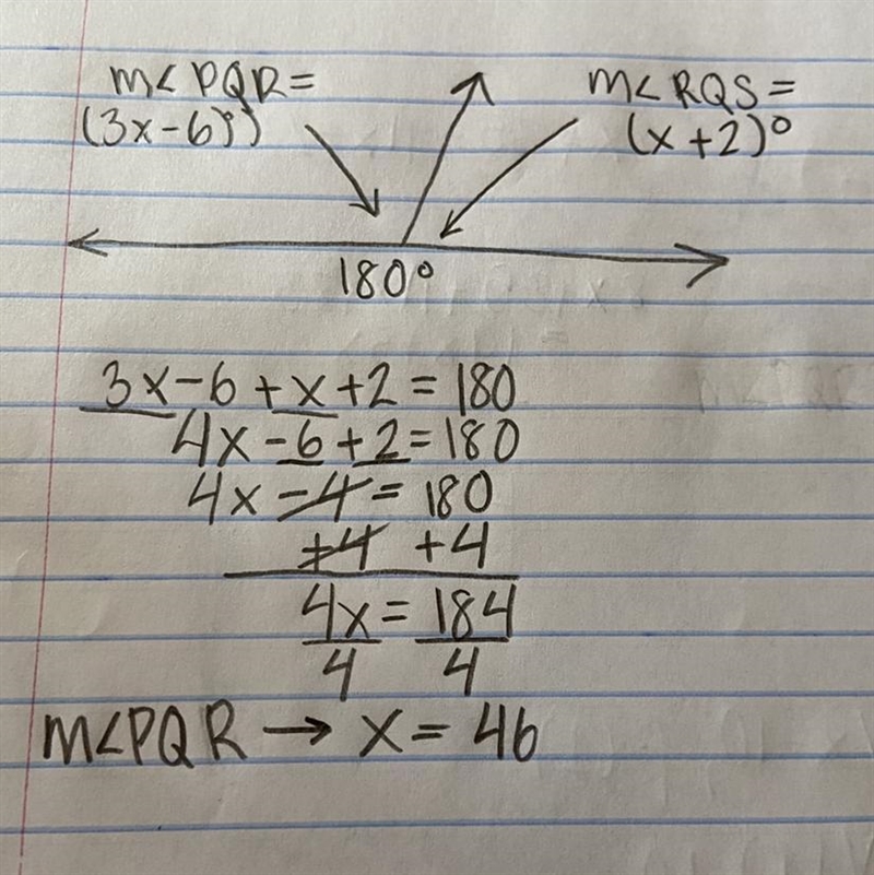 Points P, Q , And S are collinear, m-example-1