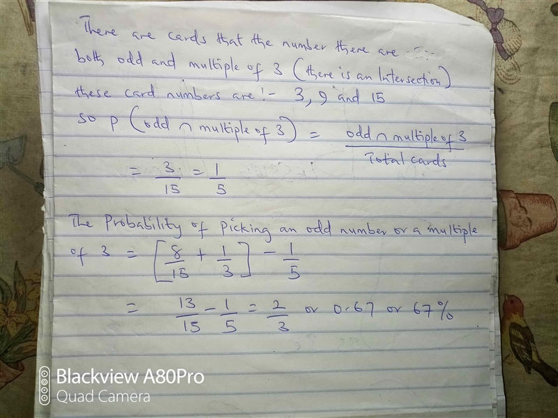 There are 15 cards inside a bag with 1-15 numbers written on each card. If you pick-example-2