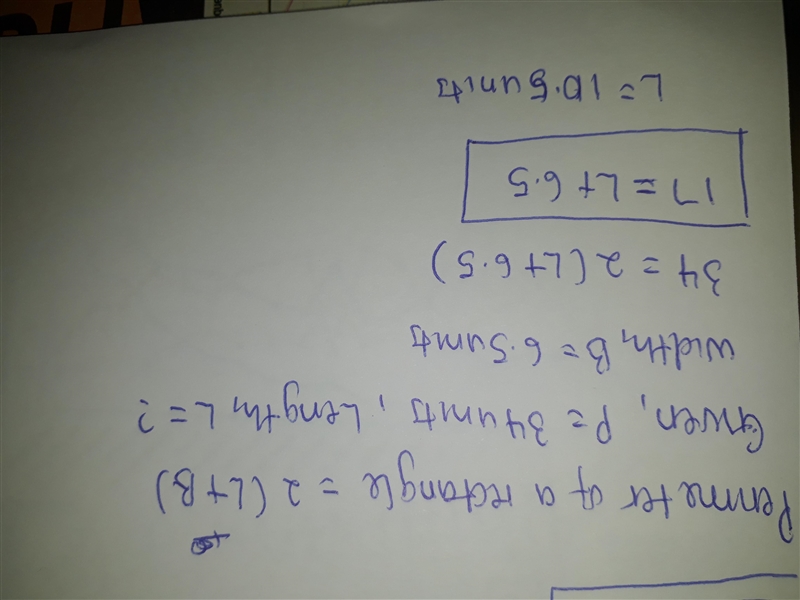 The perimeter of a rectangle is 343434 units. Its width is 6.56.56, point, 5 units-example-1