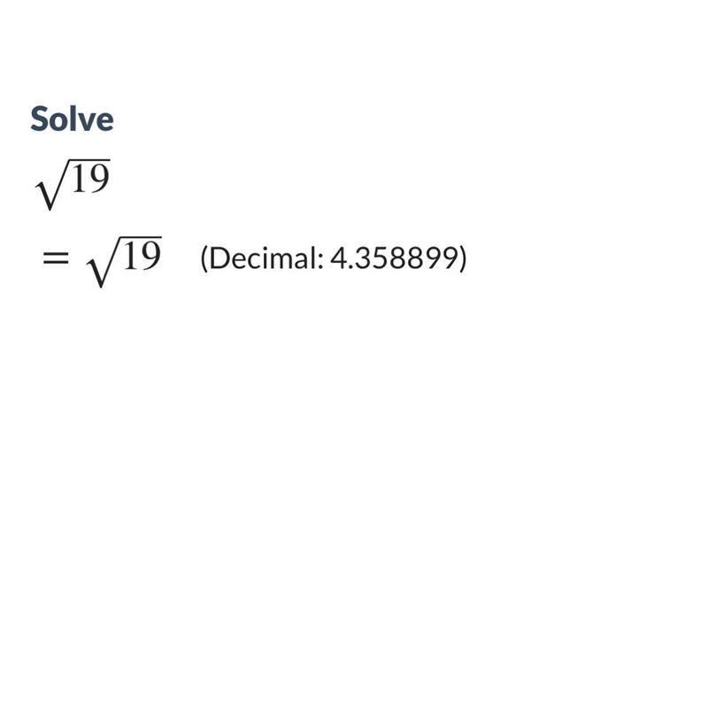 Estimate the square root of 19 to the nearest tenths place-example-1