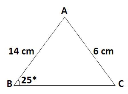 URGENT! Find the measure of angle C, to the nearest tenth of a degree, for a triangle-example-1