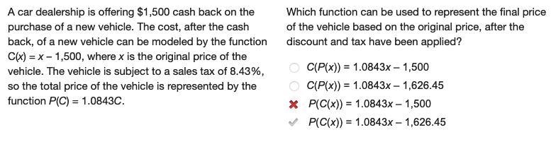 A car dealership is offering $1,500 cash back on the purchase of a new vehicle. The-example-1