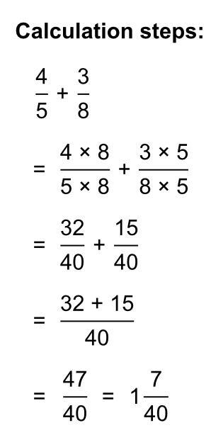 What is the simplest form of 3/8 + 4/5-example-1