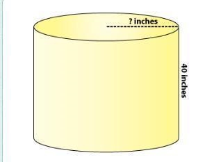 The cylinder shown has a lateral surface area of about 400 square inches. Which answer-example-1