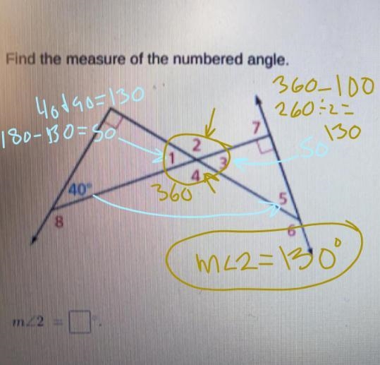 Find the measure of angle 2-example-1