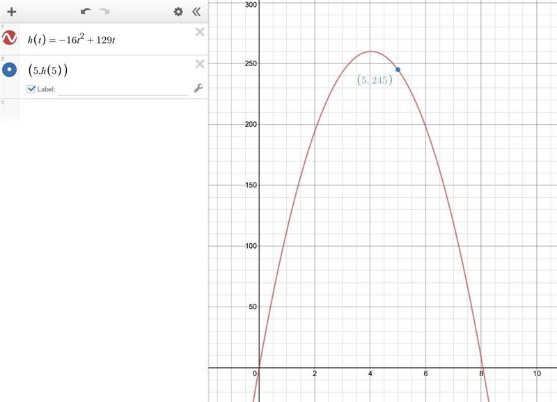 If an object is projected upward with an initial velocity of 129 ft per​ sec, its-example-1