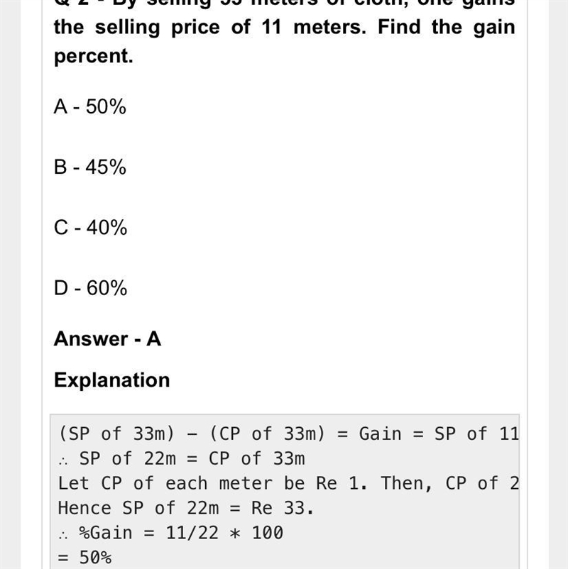 If 40 m of cloth is sold at taka 1500.there is a profit of 11 percent.what is the-example-1