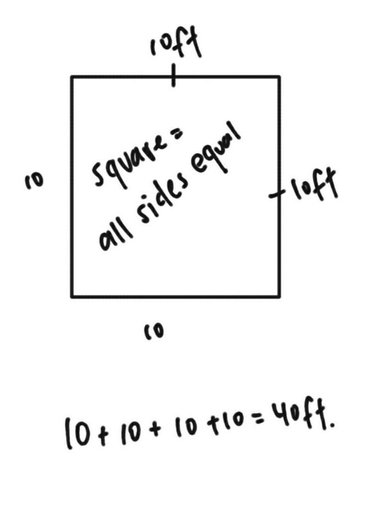 Mr. Blake builds a brick border on all sides of a patio, shaped like square. If the-example-1