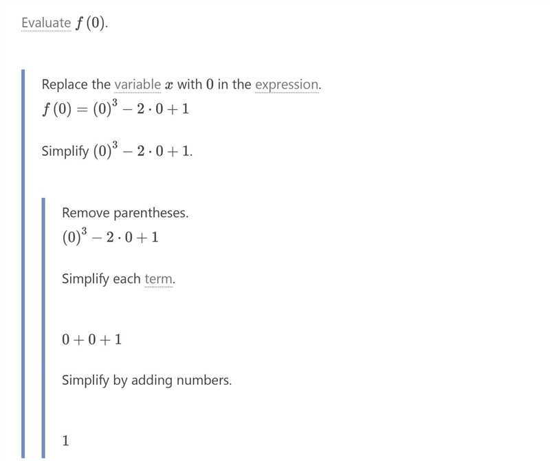 F : x →x³- 2x + 1. Find: a) f(2) b) f(-2) c) f(100) d) f(0) e) f(1/2) ​-example-4