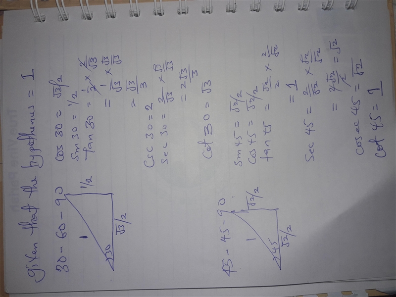 Special right triangles-example-1