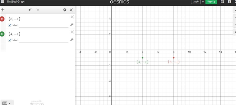 What is an i equation of the line that passes through the points (8, -1) and (4, -1)?-example-1