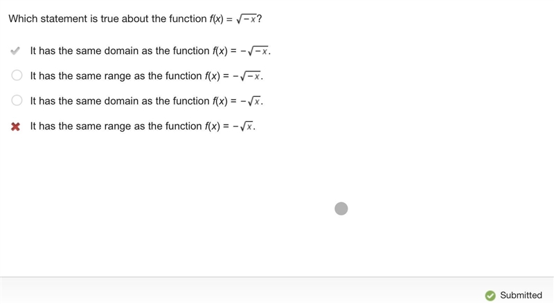 PLEASE HELP 40 POINTS!!! Which statement is true about the function f(x) = StartRoot-example-1