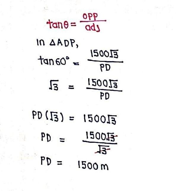 the angle of elevation of a jet plane from a point P on the ground is 60 degree after-example-2