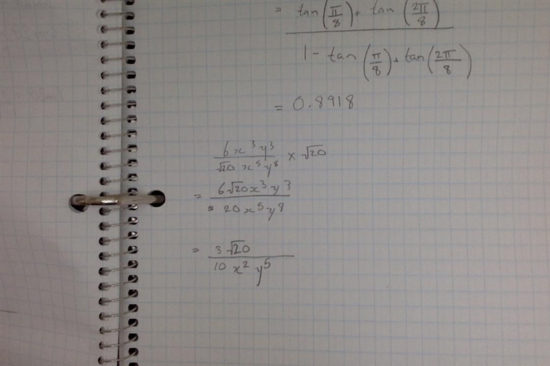 Simplify \frac{6x^(3) y^(3)}{\sqrt20{x}^(5) y^(8) } . Recall, no radicals in the denominator-example-1