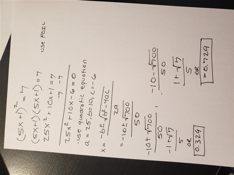 (5x + 1)2 = 7 what are the solutions-example-1