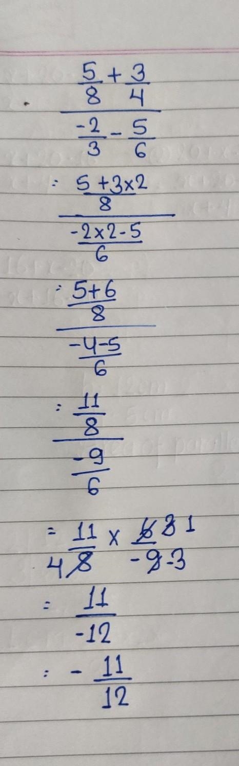 Solve 5/8+3/4 -2/3 - 5/6 pleaseee I need help-example-1