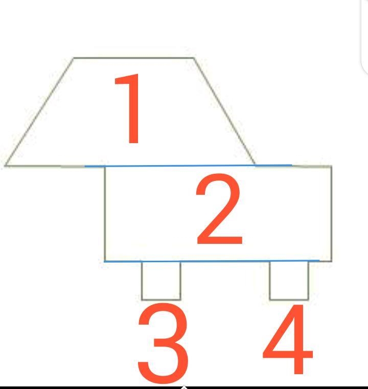 How can you decompose the composite figure to determine its area? as two triangles-example-1