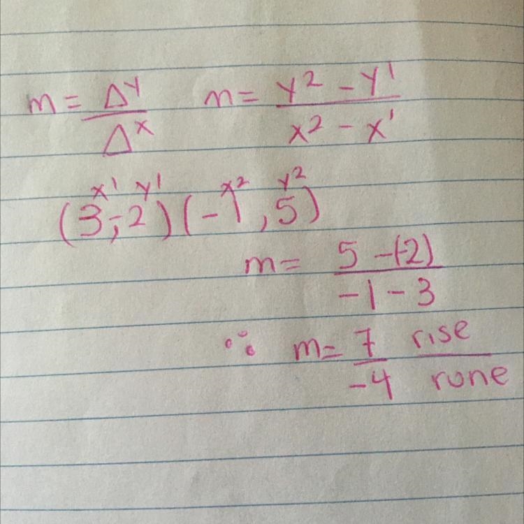 What the slope of (3,-2) (-1,5)​-example-1