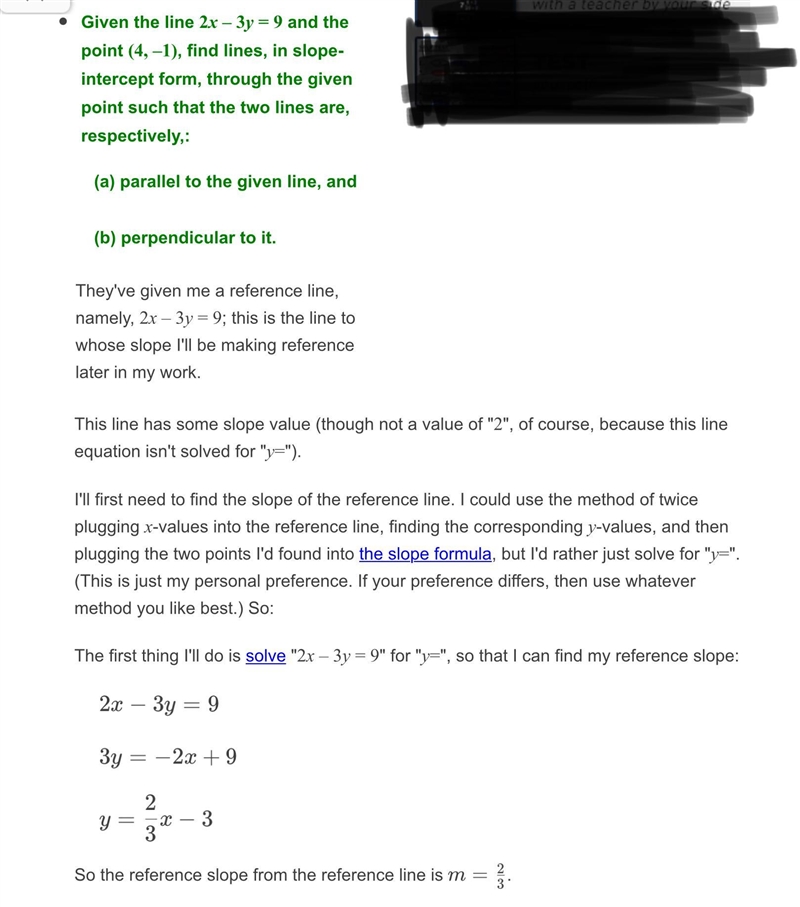 Which choice is the equation of a line that is parallel to the line 2x + 3y = 9?-example-1