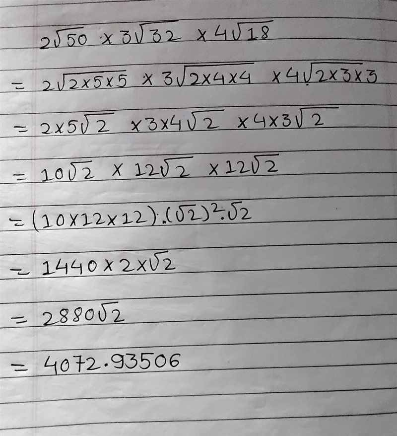 1. Simplify: 2√50 × 3√32 × 4√18-example-1