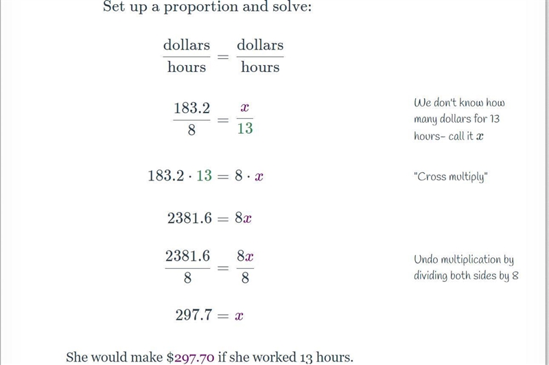 One week, Caroline earned $183.20 at her job when she worked for 8 hours. If she is-example-1