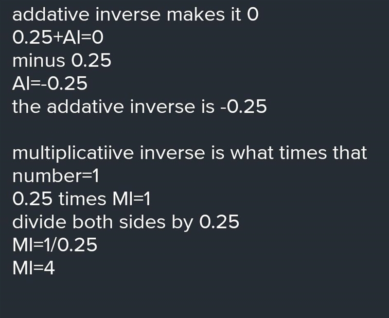 Additive inverse of 0.25-example-1