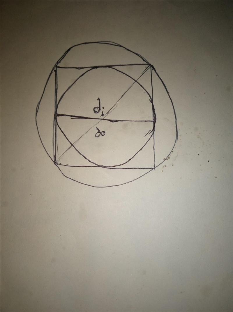 A circle is circumscribed around a square and another circle is inscribed in the square-example-1