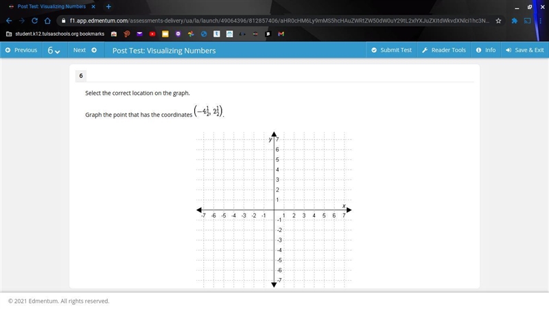 Graph the point that has the coordinates .-example-1