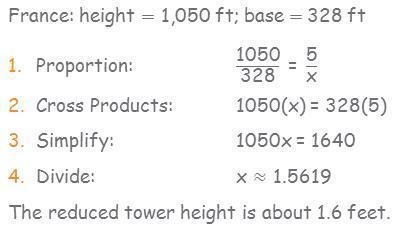 What was Sharon's error in finding the missing height measurement for her reduced-example-1