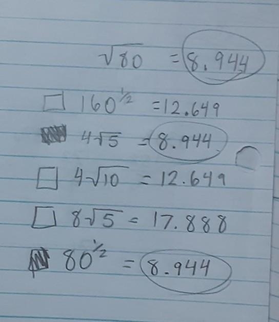 Which expressions are equivalent to the given expression? ​-example-1