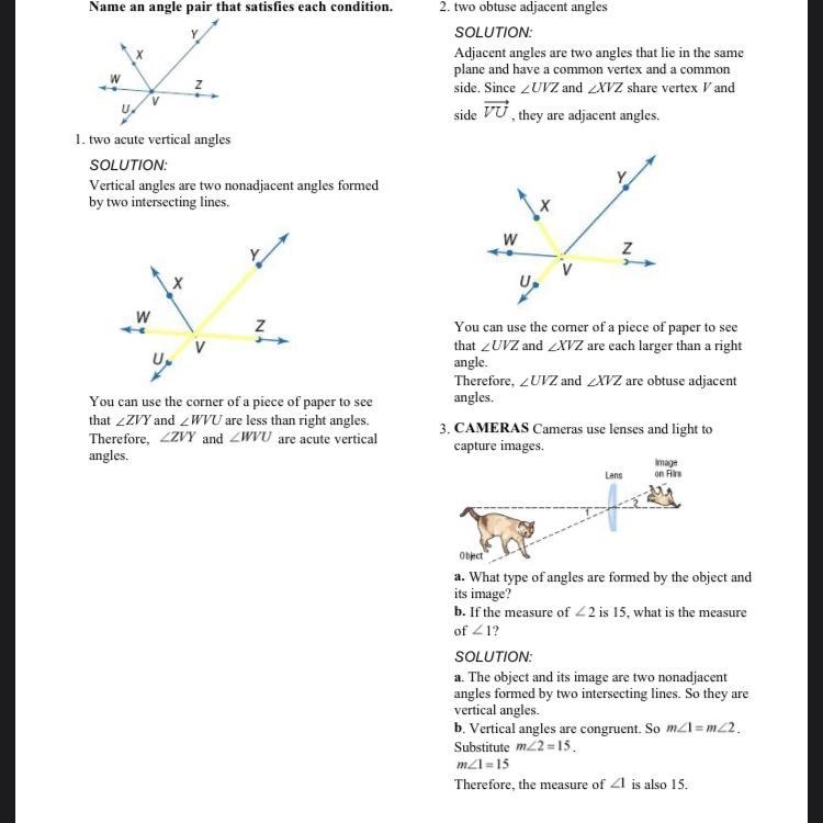 Name a pair of acute vertical angles-example-1