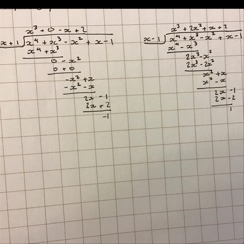 12) which of the following is factor of the polynomial x^4+x^3-x^2+x-1 x+1 x-1 Both-example-1