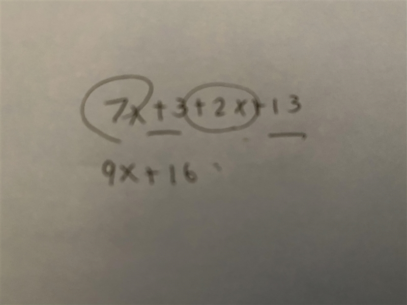 Solve: 7x + 3 + 2x + 13-example-1