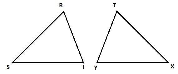 Complete the pairs of corresponding parts if △RST ≅ △TXY-example-1