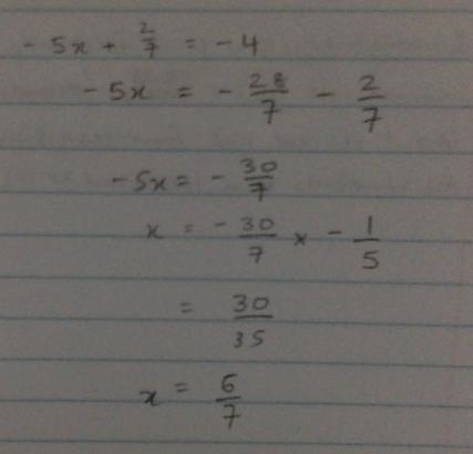 NEED HELP ASAP‼️‼️‼️ two column proof Given: -5x+2/7 = -4; Prove: x = 6-example-1