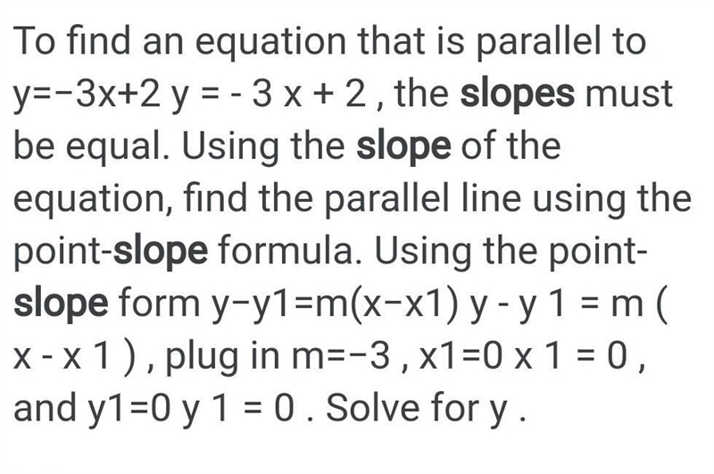 Which equation represents a line which is parallel to the line y=-3x-1-example-1