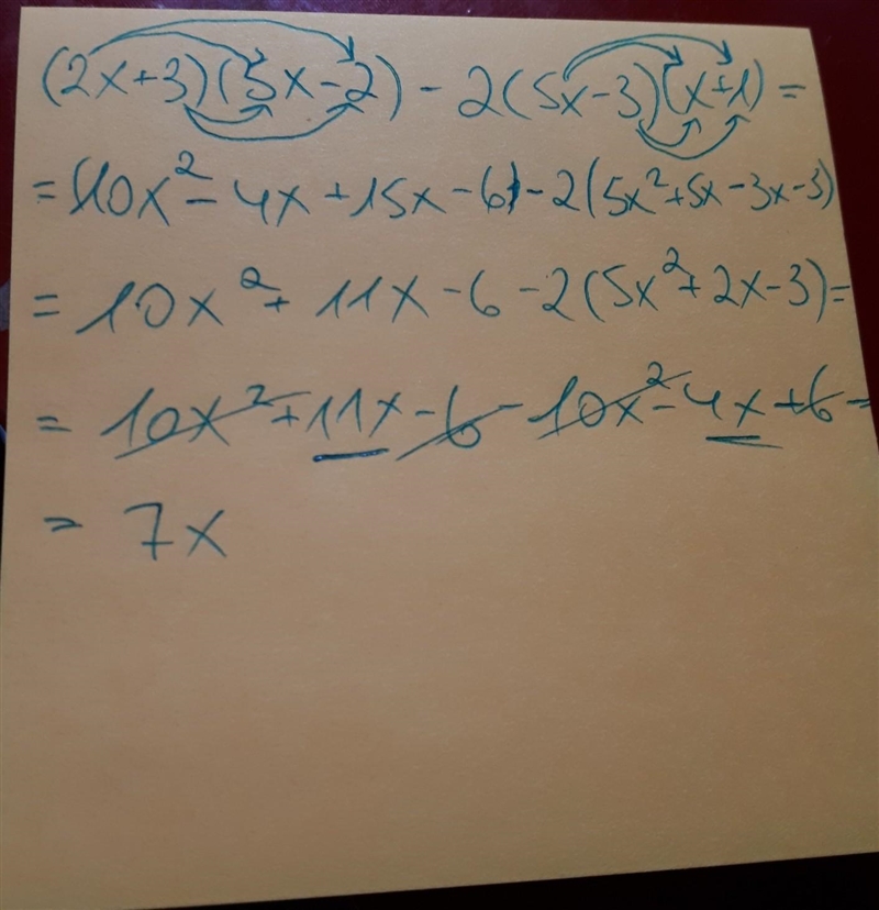 Expand (2x+3) (5x-2)-2(5x-3)(x+1)-example-1